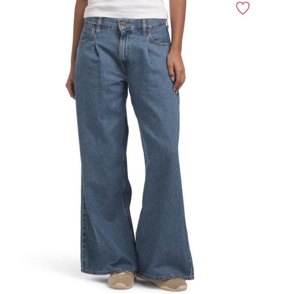 NEW LEVIS Baggy Dad Wide Leg Cause And Effect Jeans in Medium Indigo 1225 2t7 - Picture 7 of 7
